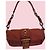 Borsa baguette Prada in pelle prugna Porpora - vista 2