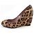 Décolleté con zeppa Gucci Interlocking G Harako Marrone - vista 4