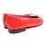 Timeless Chanel COCO Mark Patent leather Ballet Flats Black Red - view 3