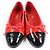 Timeless Chanel COCO Mark Patent leather Ballet Flats Black Red - view 4