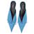 Balenciaga Mule di raso blu - vista 6