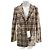 Autre Marque Chaqueta de cuadros ELLEME de algodón marrón Talla 38 Castaño