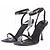 Emilio Pucci Sandalen aus schwarzem Leder 10cm Absatz Größe 38