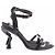 Emilio Pucci Sandalen aus schwarzem Leder 10cm Absatz Größe 38 - Ansicht 2