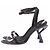 Emilio Pucci Sandalen aus schwarzem Leder 10cm Absatz Größe 38 - Ansicht 3