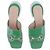 Mules Gucci in pelle verde - vista 6