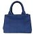 Borsa a Spalla Prada Canapa Tote SS Blu - vista 3