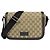 Borsa Messenger Gucci in Canvas GG Beige Marrone scuro