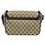 Borsa Messenger Gucci in Canvas GG Beige Marrone scuro - vista 3