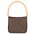 Borsa a Spalla Monogram Looping MM di Louis Vuitton Marrone Monogramma