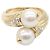 Bulgari Bague Bvlgari Passodoppio en perles et diamants Blanc Doré - vue 2