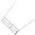 Tiffany & Co. T-Two Offene Horizontale Diamant-Halskette Silber