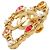 Spilla a forma di cuore con perle finte e strass placcata in oro CC di Chanel D'oro - vista 2
