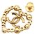 Spilla a forma di cuore con perle finte e strass placcata in oro CC di Chanel D'oro - vista 3