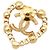 Spilla a forma di cuore con perle finte e strass placcata in oro CC di Chanel D'oro - vista 4