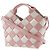 LOEWE Pink Mini Woven Kalbsleder Gingham Surplus Basket Bag - Ansicht 2