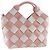 LOEWE Pink Mini Woven Kalbsleder Gingham Surplus Basket Bag - Ansicht 3