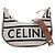 Céline Bolso de Hombro Ava de Textil Tejido Beige Mediano de Celine