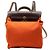 Hermès Orange Toile Herbag Rucksack PM Dunkelbraun