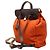 Hermès Orange Toile Herbag Rucksack PM Dunkelbraun - Ansicht 2