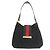 Borsa hobo in tela GG e pelle Gucci Nero