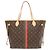 Borsa Louis Vuitton Neverfull MM Marrone Blu chiaro Monogramma - vista 2
