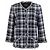 Chanel Tweedjacke Navy Weiß Größe 38 Dunkelblau