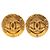 Orecchini circolari Vintage Coco Mark di Chanel D'oro