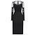 Abito aderente Dolce & Gabbana nero in jacquard e pizzo