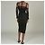 Abito aderente Dolce & Gabbana nero in jacquard e pizzo - vista 6