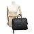 SACOLA GUCCI MALETTE GG 201480 EM COURO GUCCISSIMA PRETO - vista 3