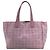 Timeless Bolsa de tecido Chanel clássica CC para compras Rosa - vista 3