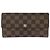 Carteira Longa Damier Ebene Louis Vuitton Marrom