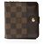 Louis Vuitton Vintage Damier Ebene Zipped Compact Wallet Braun