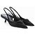 Décolleté Slingback Prada Strass Pelle Nera Taglia 41 Nero
