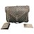 Saint Laurent Borsa a Spalla Ysl Grande Triquilt Envelope in Pelle Grana Nero