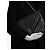 Saint Laurent Borsa a Spalla Ysl Grande Triquilt Envelope in Pelle Grana Nero - vista 20