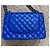 Chanel Timeless Jumbo 30 in pelle d'agnello blu - vista 10