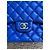 Chanel Timeless Jumbo 30 in pelle d'agnello blu - vista 3