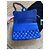 Chanel Timeless Jumbo 30 in pelle d'agnello blu - vista 4