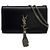 Borsa a spalla Kate Chain Classica di Saint Laurent Nero