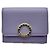 Bulgari Bvlgari Compact Tri-fold Wallet in Purple Leather