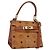 Sac à main MCM Vicetos Logogram en cuir PVC 2 en 1 marron or Auth ARZ491 Doré