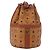 MCM Vicetos Logogram Shoulder Bag PVC Leather Brown Gold Auth BA11651 Golden - view 2