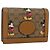 Billetera Micro GG Supreme PVC GUCCIxDisney Beige Oro 602534 Auth BA11628A Dorado