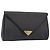 SAINT LAURENT Pochette in Pelle Tela Nera Oro Auth am11073A Nero D'oro