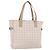 CHANEL Nuova Borsa Tote da Viaggio Nylon Beige Argento CC Auth ti3793