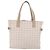 CHANEL Nuova Borsa Tote da Viaggio Nylon Beige Argento CC Auth ti3793 - vista 13