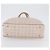 CHANEL Nuova Borsa Tote da Viaggio Nylon Beige Argento CC Auth ti3793 - vista 7