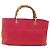 Borsa a mano in pelle Gucci Bamboo rosa oro 323660 Auth gh1935 D'oro - vista 3